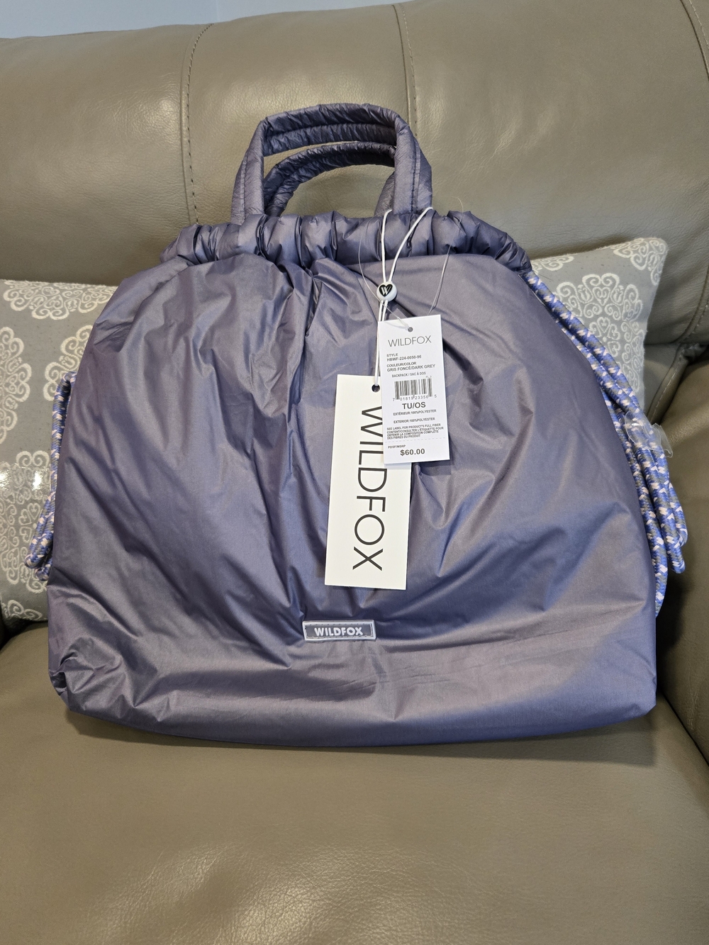 Wildfox Dark Gray Backpack NWT